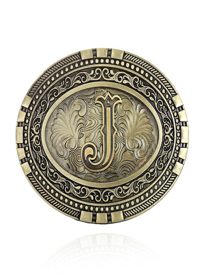 QQA Western cowboy belt buckle initials ABCDEF TO Z Men's novelty upgraded belt accessories (5646J) - Image 1